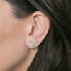 Lauren Joy Medium 0.25 Carat Diamond Disc Stud Earrings in White Gold - Image 3