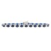 9.20 Carat Sapphire and 0.92 carat Diamond Bracelet in White Gold - Image 2