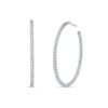 Coin Classics Large Inside-Outside Diamond Hoop Earrings in White Gold - Image 2