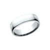 European Comfort Fit Wedding Band In White Gold (6.5mm) - Image 4