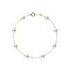 Akoya Cultured Pearl Station Bracelet in Yellow Gold - 5.00mm - Image 2