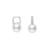 White South Sea Pearl and 0.27 carat Diamond Huggie Earrings in White Gold - 11.00mm - Image 2