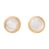 Jaipur Mother Of Pearl Stud Earrings in Yellow Gold - Image 2