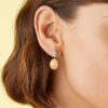 Siviglia Yellow Gold and Diamond Pave Drop Earrings - Image 3