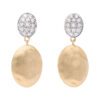 Siviglia Yellow Gold and Diamond Pave Drop Earrings - Image 2