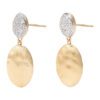 Siviglia Yellow Gold and Diamond Pave Drop Earrings - Image 4