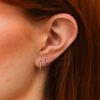0.09 Carat DRD Mini Huggie Earrings in White Gold - Image 3