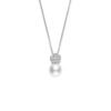 Cherry Blossom White South Sea Pearl and Diamond Pendant in White Gold - 12.00mm - Image 2