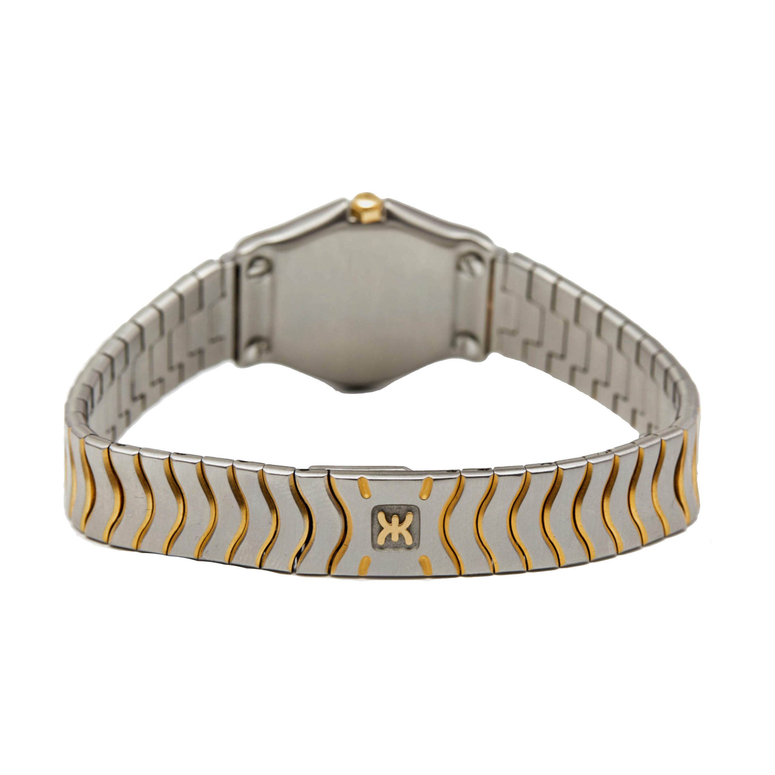 Pre Owned Ebel Champagne Yellow Gold Stainless Steel Ladies Watch