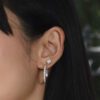 3.02 Carat Round Brilliant Diamond Stud Earrings in White Gold - Image 3