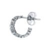 Fireworks 0.33 Carat Small Mix Diamond Hoop Earrings in White Gold - Image 3