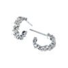 Fireworks 0.33 Carat Small Mix Diamond Hoop Earrings in White Gold - Image 2