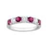 0.80 carat Ruby & 0.51 carats Diamond Stackable Band in White Gold - Image 2