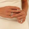 Sadie Pearl 0.45 Carats Baguette-cut Eternity Ring in White Gold - Image 3