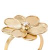 Petali Yellow Gold and Diamond Small Flower Ring - Image 2
