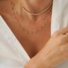 Poppy Rae Pebble Station Necklace in Yellow Gold - Image 4