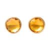 Jaipur Citrine Large Stud in Yellow Gold - Image 2