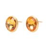 Jaipur Citrine Large Stud in Yellow Gold - Image 4