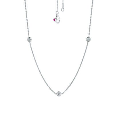 Roberto Coin Diamond by the Inch Necklace in White Gold