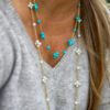 Sequence Turquoise Station Necklace in Yellow Gold - 18 Inches - Image 3