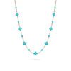 Sequence Turquoise Station Necklace in Yellow Gold - 18 Inches - Image 2