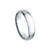 Light Comfort Fit Wedding Band In Platinum (5mm) - Image 4