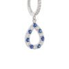 0.56 Carat Sapphire and Diamond Drop Earrings in White Gold - Image 2