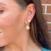 Wild Child 2.95 Carats Yellow Sapphire and 0.20 Carats Diamond Studs in Yellow Gold - Image 3