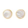 Jaipur Mother of Pearl Large Stud in Yellow Gold - Image 2