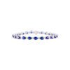 6.21 Carat Sapphire and Diamond Tennis Bracelet in White Gold - Image 2
