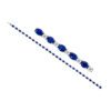 6.21 Carat Sapphire and Diamond Tennis Bracelet in White Gold - Image 2