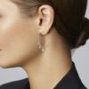 Wind Chime 1.04 Carats Diamond Hoop Earrings in White Gold - Image 4
