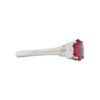 0.82 Carat Ruby and 0.42 Carat Oval Diamonds Ring in Platinum - Image 3