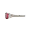 0.82 Carat Ruby and 0.42 Carat Oval Diamonds Ring in Platinum - Image 4