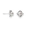 M Collection Akoya Cultured A+ Pearl Earrings in White Gold - Image 2