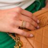 Poppy Rae Large Pebble Stackable Ring in Yellow Gold - Image 3
