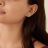 Jaipur Peridot Stud Earrings in Yellow Gold - Image 5