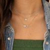 Lauren Joy Large 0.23 Carats Diamond Disc Pendant Necklace in White Gold - 16 Inches - Image 5