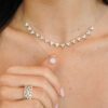 Lauren Joy Large 0.23 Carats Diamond Disc Pendant Necklace in White Gold - 16 Inches - Image 6