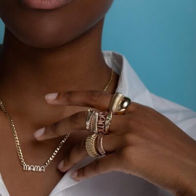 The Carson Fluted Ring in Yellow Gold