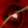Cooper 0.47 Carat Opal Heart Pendant on Cuban Link in Yellow Gold - Image 5