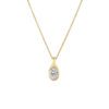 0.50 carat Oval cut Diamond Bezel Pendant Necklace in Yellow Gold - Image 2