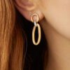 Jaipur Link Yellow and White Gold Mixed Link 0.08 carats Diamond Drop Earrings - Image 5