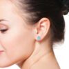 2.70 Carats Aquamarine with 0.98 Carats Halo Stud in White Gold (G / VS) - Image 4