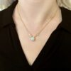 Cherry Blossom A+ Pearl Pendant with 0.53 carats Diamonds in Rose Gold - 12mm - Image 3