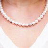 Akoya Cultured A+ Pearl Strand with 4.12 Carats of Diamonds in White Gold - 18 inches - 9x8.5mm - Image 3