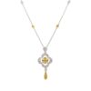 0.23 Carats Fancy Yellow with 0.39 Carats Diamond Pendant in Yellow/White Gold - Image 2