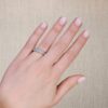 0.61 Carats Princess-cut Channel-set Band in White Gold (G / VS1) - Image 5