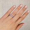 PavÃ© Collection - 0.96 Carat Three-Row Diamond Eternity Wedding Band in White Gold - Image 5