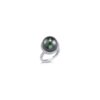 Black Tahitian 14mm Pearl with 1.20 Carats PavÃ©-set Halo in White Gold - Image 2